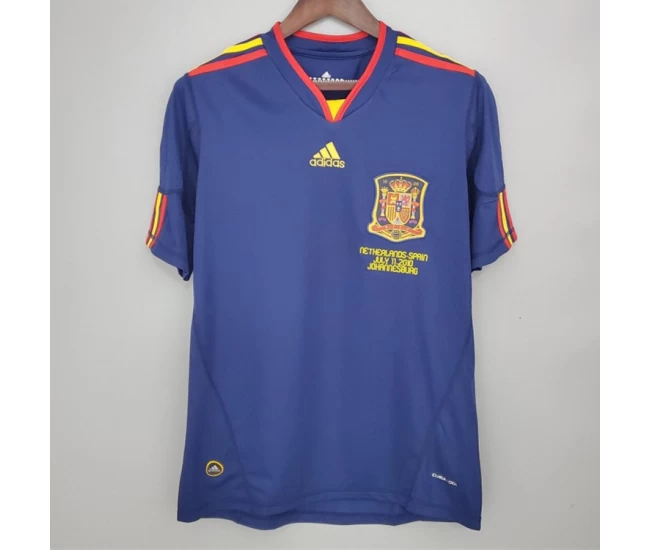 Spain Away Retro Soccer Jersey 2010