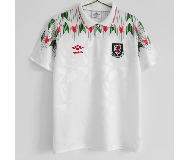 Wales Away Retro Soccer Jersey 1990-1992 