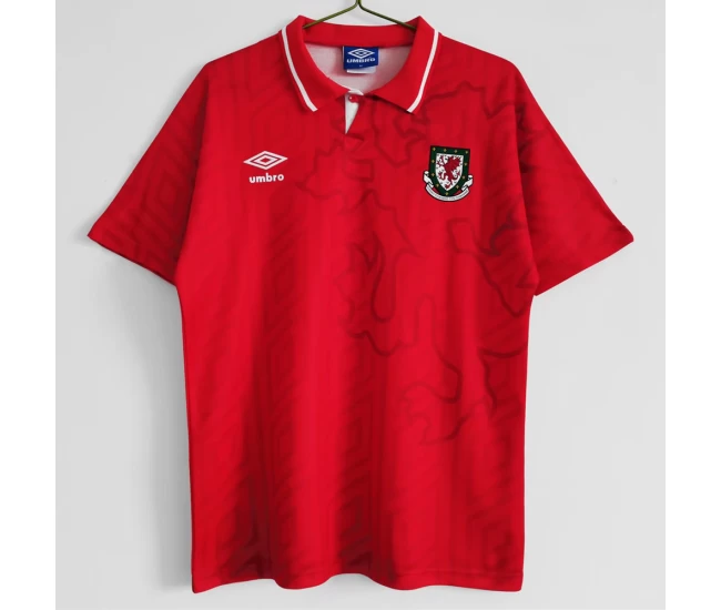 Wales Home Retro Soccer Jersey 1992-1994 